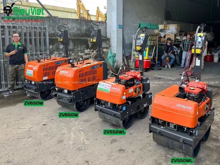 Xe lu rung dắt tay 600Kg Hitachi ZV550WL Nhật Bản (11078)