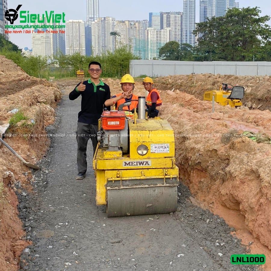 Thuê Tháng Xe lu rung nhỏ 1-1.2 tấn Nhật Bản - LNL12