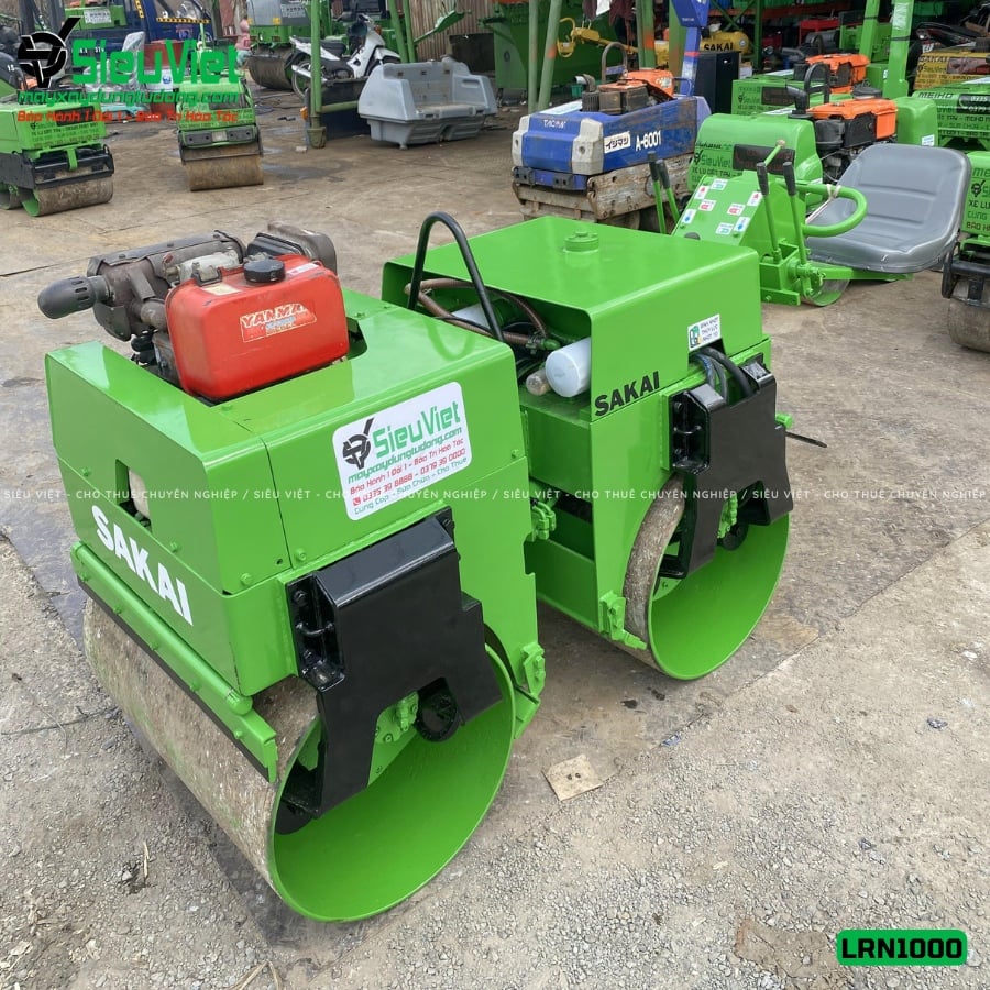 (Cho Thuê Ngày) Xe lu rung 1 - 1.2 tấn Nhật Bản (Sakai, Hitachi, Bomag...)