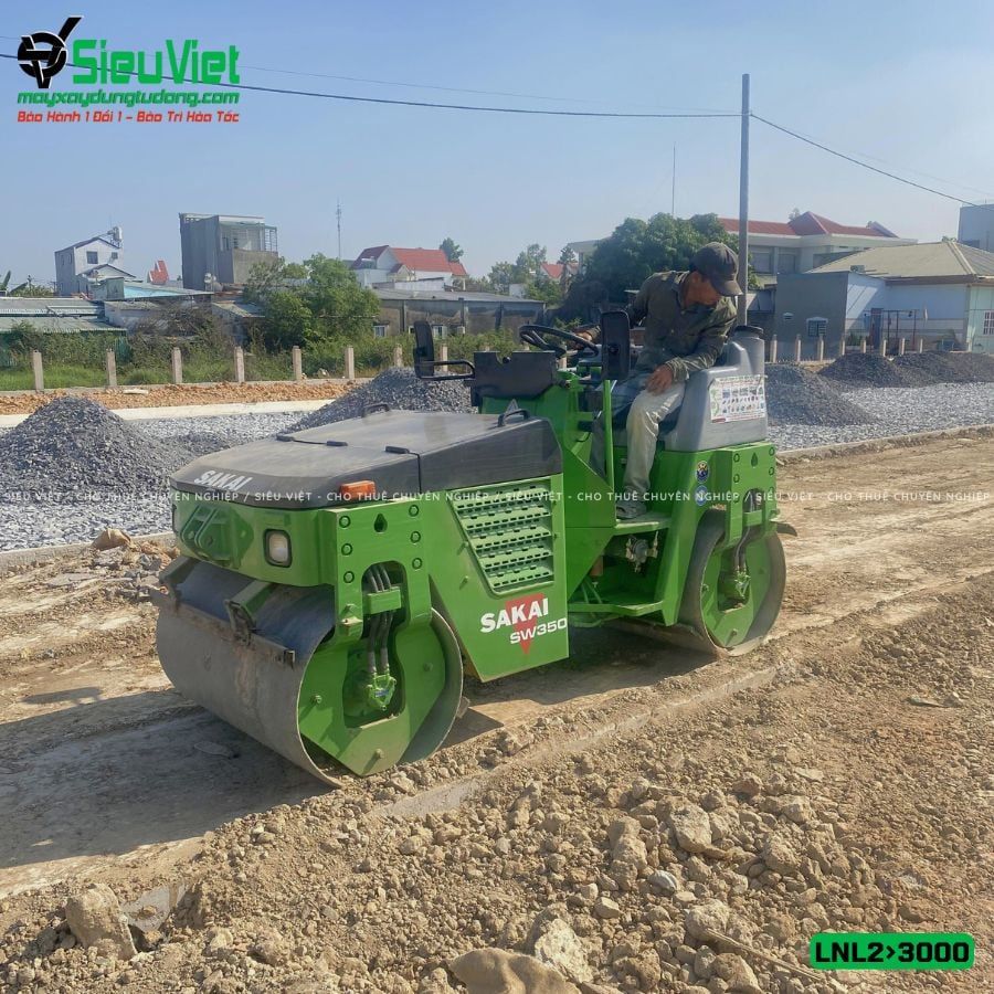 Thuê Ngày Xe lu rung nhỏ 2-3 Tấn Nhật Bản - LNL23