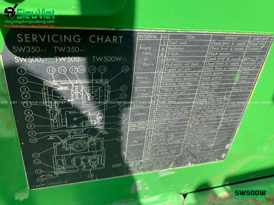 Xe lu rung nhỏ 4 tấn Sakai SW500W Nhật Bản (VSW1810446)