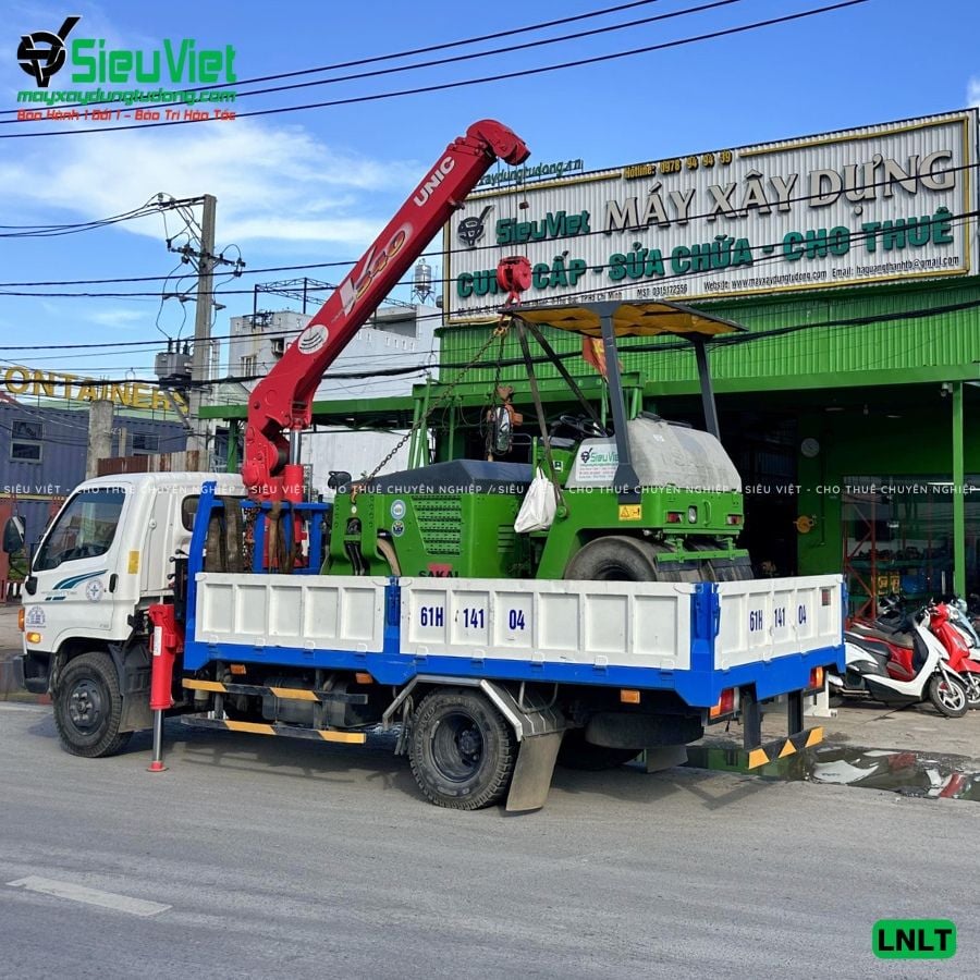 Thuê Ngày Xe lu rung nhỏ 5-7 Tấn Nhật Bản - LNL57