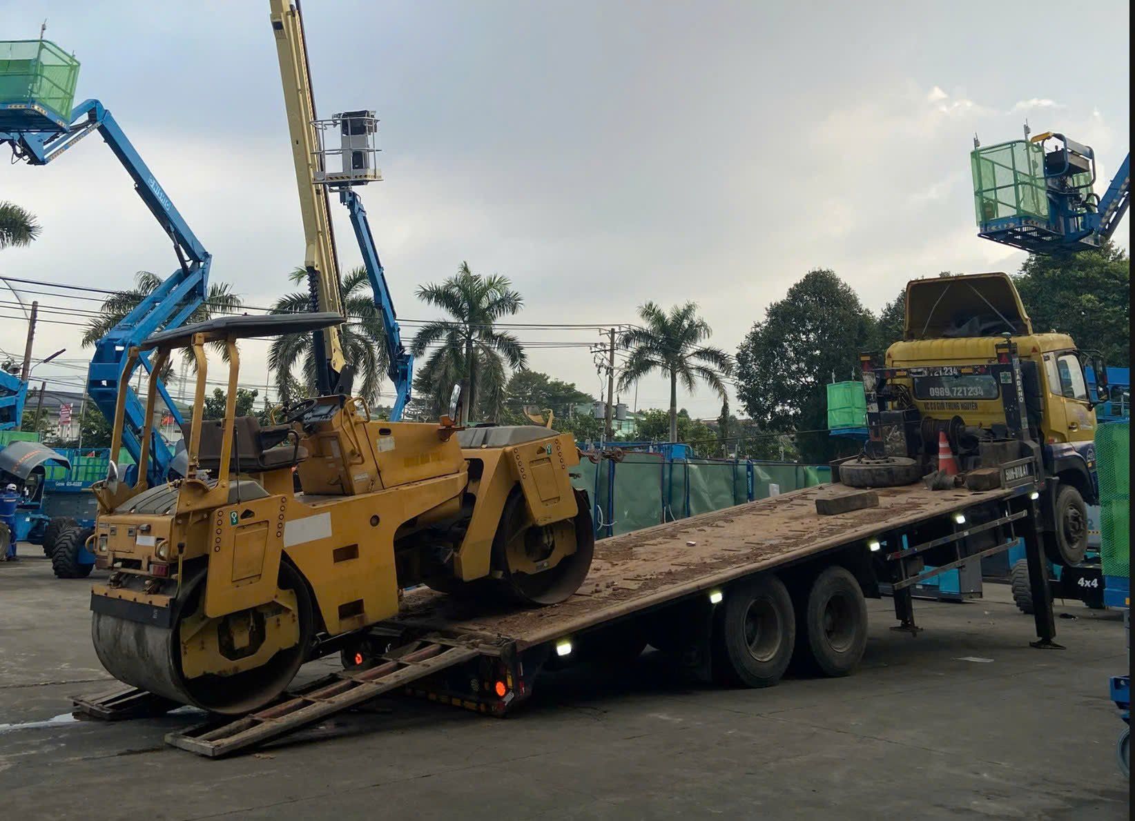 Phí vận chuyển xe cứu hộ - xe kéo 7 tấn - Chuyên kéo xe lu 4-7 tấn