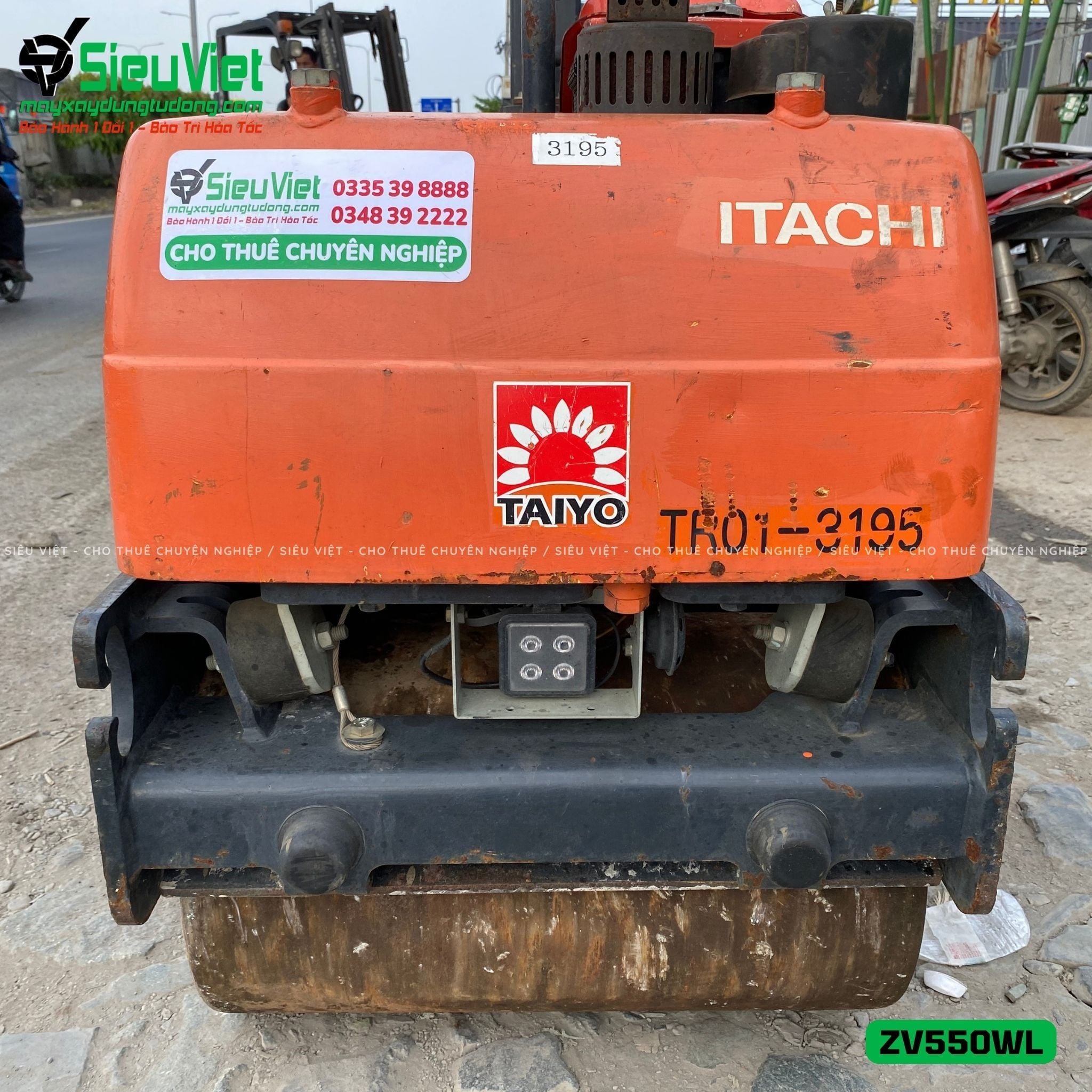 Xe lu rung dắt tay 583Kg Hitachi ZV550WL Nhật Bản (10193)