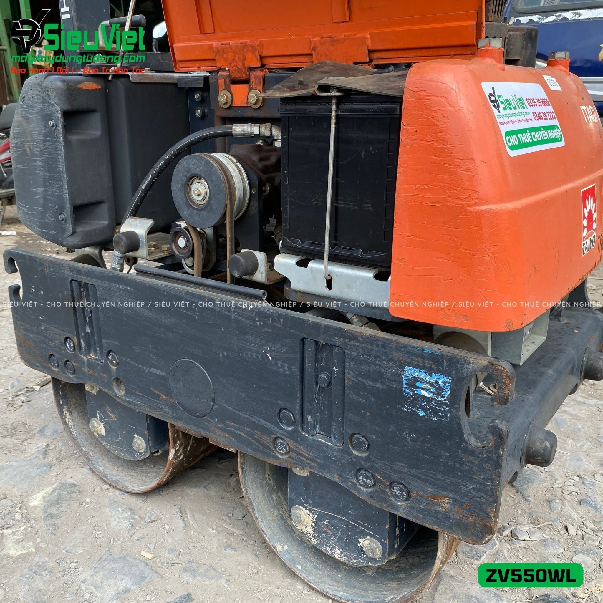 Xe lu rung dắt tay 583Kg Hitachi ZV550WL Nhật Bản (10193)