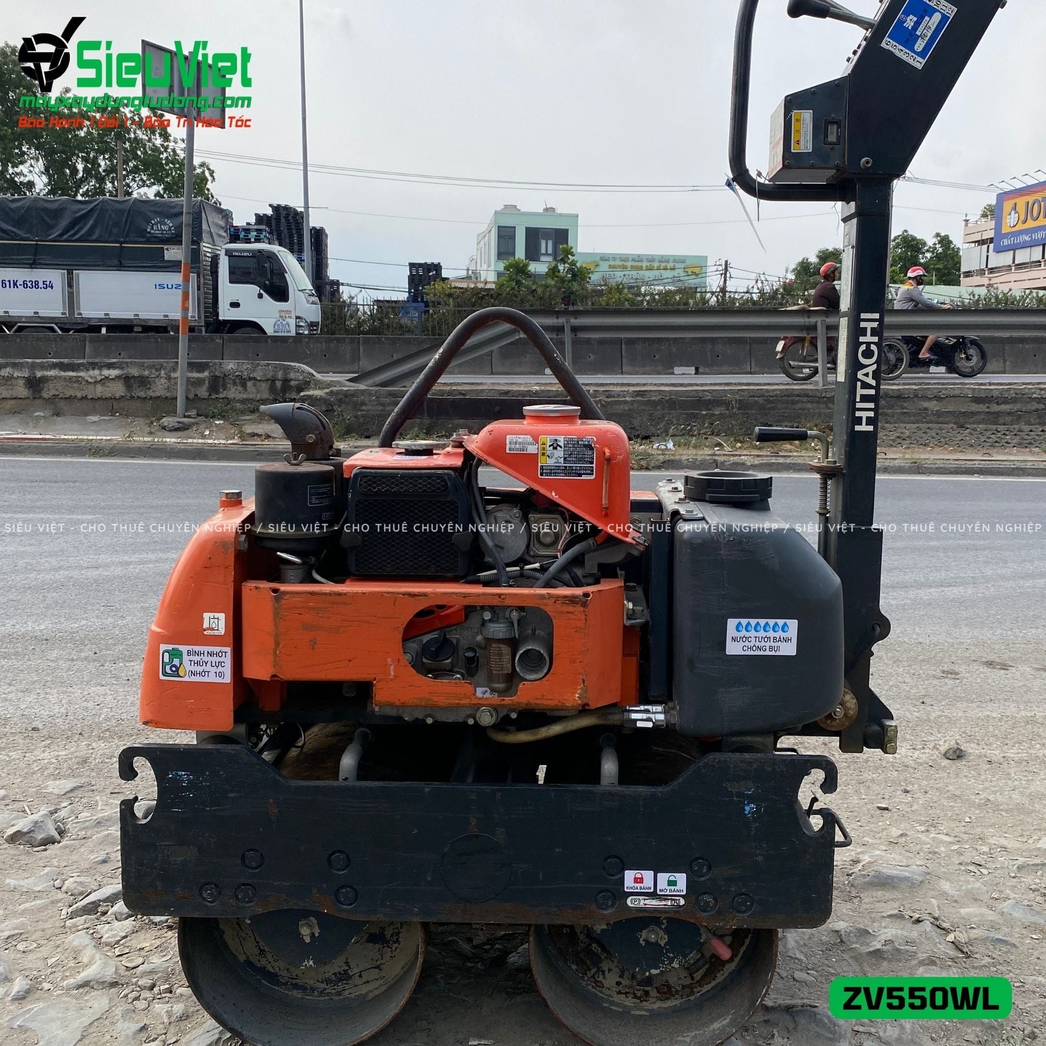 Xe lu rung dắt tay 583Kg Hitachi ZV550WL Nhật Bản (10193)