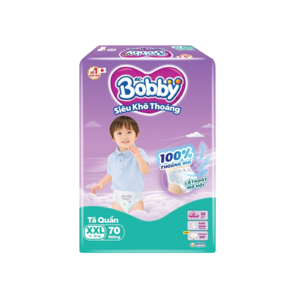 Tã Quần Bobby ultra+ XXL-70 (15 - 25 kg)