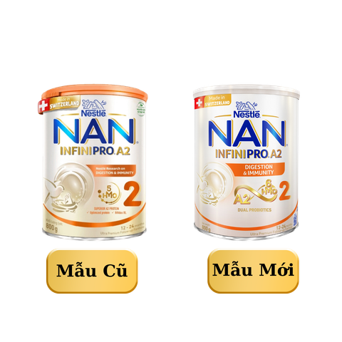 Sữa Nan InfiniPro A2 số 2 (800g) cho bé từ 12-24 tháng tuổi (mới 6HMO; mẫu cũ 5HMO giá 699K)