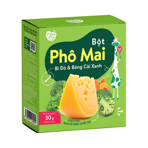 Bột phô mai bí đỏ và bông cải xanh Mămmy