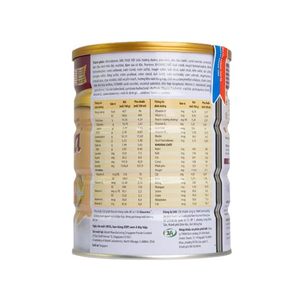 Sữa bột Abbott Glucerna hương vani 800g (dành cho người tiểu đường)