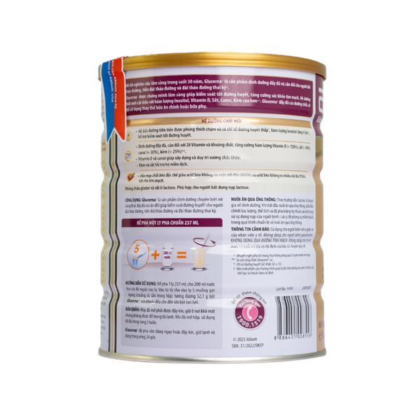 Sữa bột Abbott Glucerna hương vani 800g (dành cho người tiểu đường)