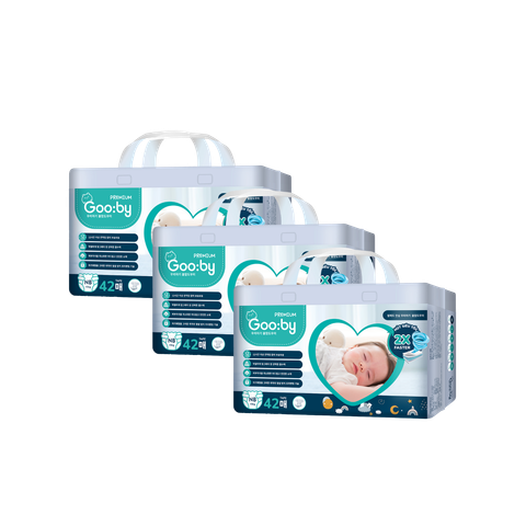 Combo 3 gói Tã dán Gooby Premium Đêm NB-42 (< 5 kg)