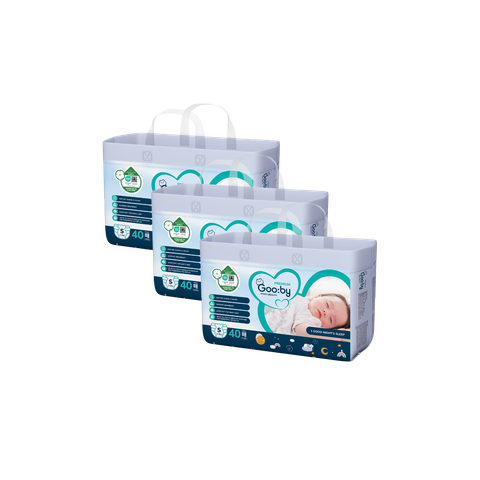 Combo 3 gói Tã dán Gooby Premium Đêm S-40 (4 - 8 kg)