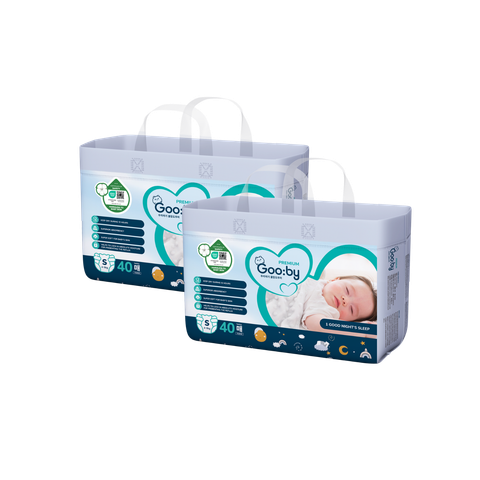 Combo 2 gói Tã dán Gooby Premium Đêm S-40 (4 - 8 kg)