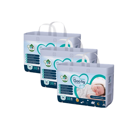 Combo 3 gói Tã dán Gooby Premium Đêm M-38 (6 - 11 kg)