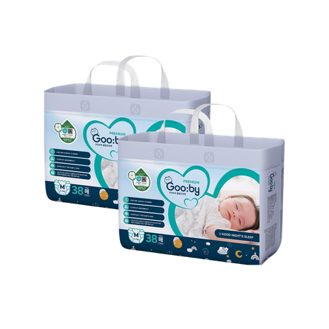 Combo 2 gói Tã dán Gooby Premium Đêm M-38 (6 - 11 kg)