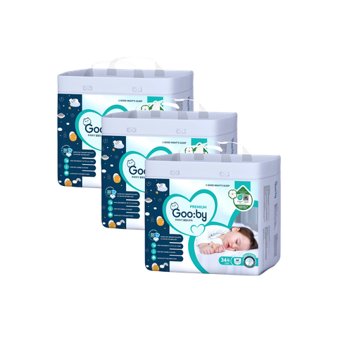 Combo 3 gói Tã quần Gooby Premium Đêm M-34 (6 - 11 kg)