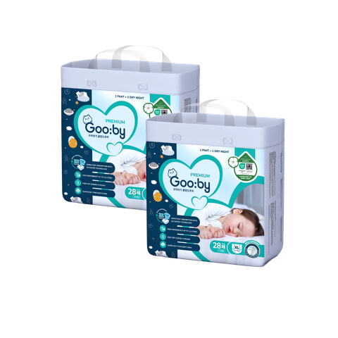Combo 2 gói Tã quần Gooby Premium Đêm XL-28 (11 - 16 kg)