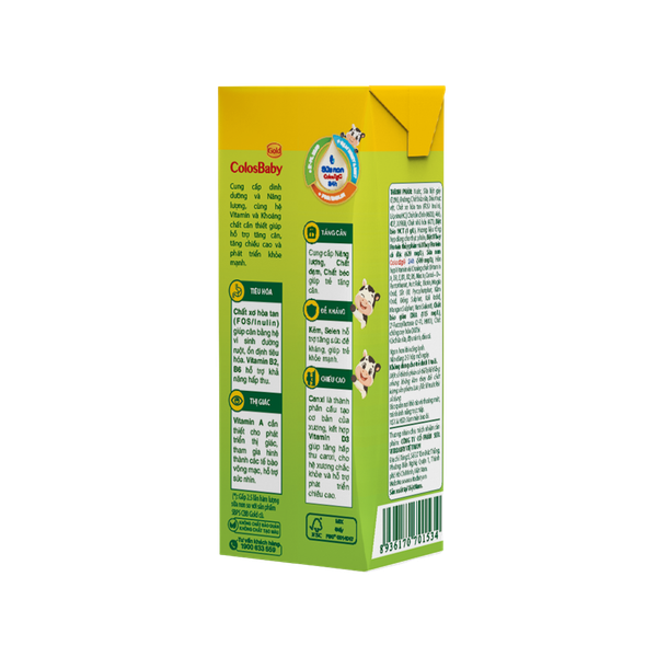 Sữa BPS ColosBaby Gold 180ml cho bé trên 1 tuổi (lốc 4 hộp, mẫu mới, hỗ trợ đề kháng, cân nặng)