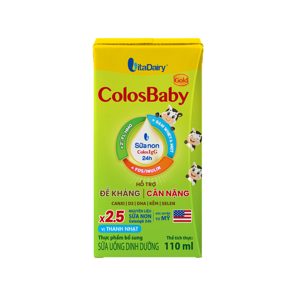 Sữa BPS ColosBaby Gold 110ml cho bé trên 1 tuổi (lốc 4 hộp, mẫu mới, hỗ trợ đề kháng, cân nặng)