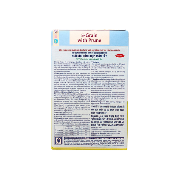 Bột sữa dinh dưỡng Hipp ngũ cốc mận tây 250g (từ 6 tháng)