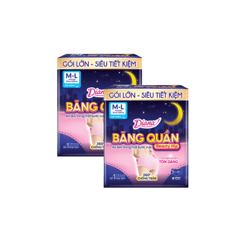 Combo 2 gói Băng vệ sinh dạng quần Diana Sensi size M-L (5 miếng)