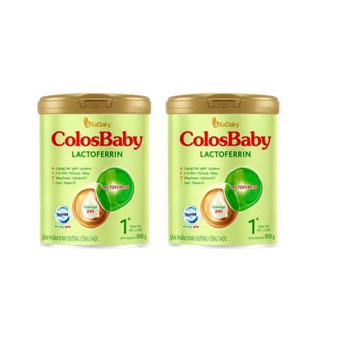 Combo 2 lon Sữa Colosbaby Lactoferrin 1+ 800g (12-24m)