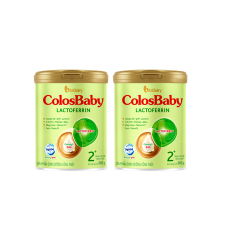 Combo 2 lon Sữa Colosbaby Lactoferrin 2+ 800g (>24m)