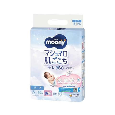 Tã Moony Xanh Dán S-70 (4 - 8 kg)