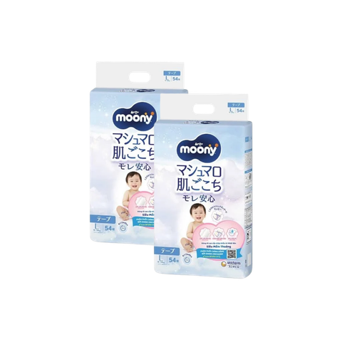Combo 2 gói Tã Moony Xanh Dán L-54  (9 - 14 kg)