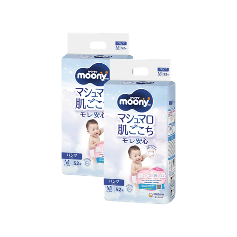 Combo 2 gói Tã Moony Xanh Quần M-52 (6 - 12 kg)