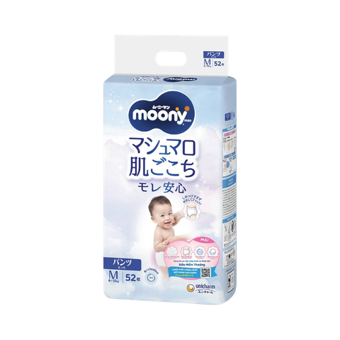 Tã Moony Xanh Quần M-52 (6 - 12 kg)