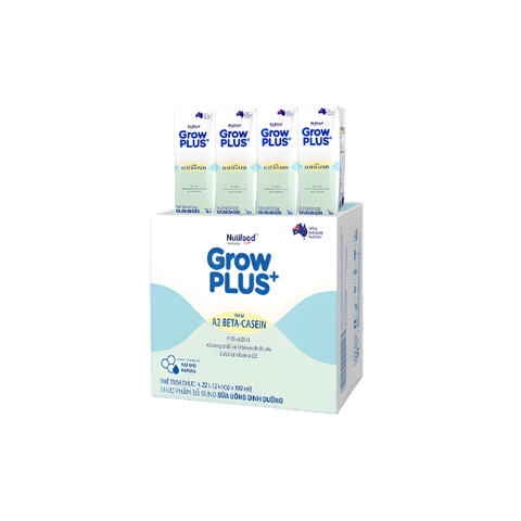 Sữa BPS Nutifood GrowPLUS+ A2 beta-casein 180ml (lốc 4 hộp, thùng 6 lốc)