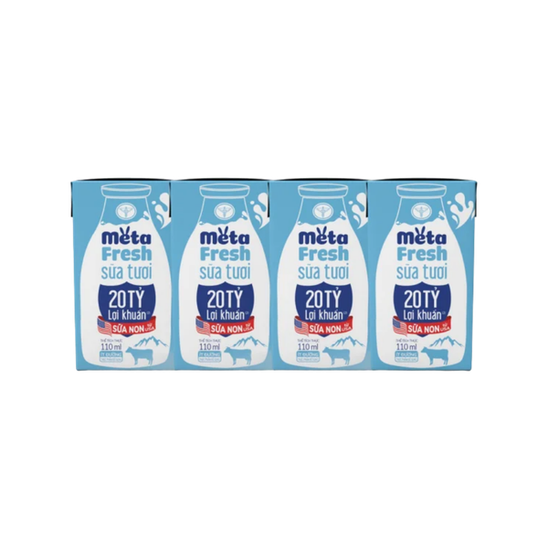 Sữa tươi Meta Fresh 20 tỷ lợi khuẩn 110ml (Nutricare)