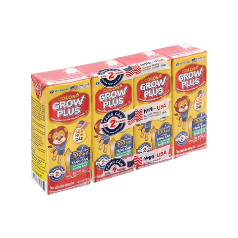 Sữa bột pha sẵn Nutricare Colos 24h Grow Plus 180ml (lốc 4 hộp)