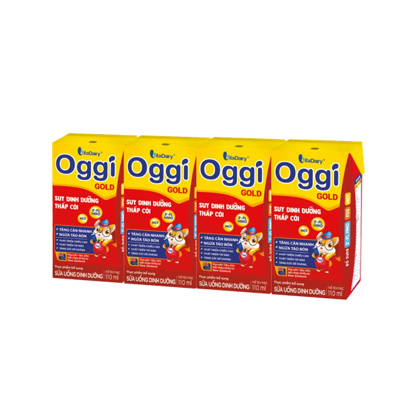 Sữa BPS Oggi biếng ăn 110ml cho bé từ 1-10 tuổi (lốc 4 hộp)