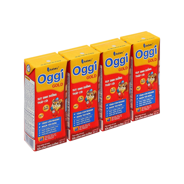Sữa BPS Oggi phát triển toàn diện 180ml cho bé từ 1-10 tuổi (lốc 4 hộp)