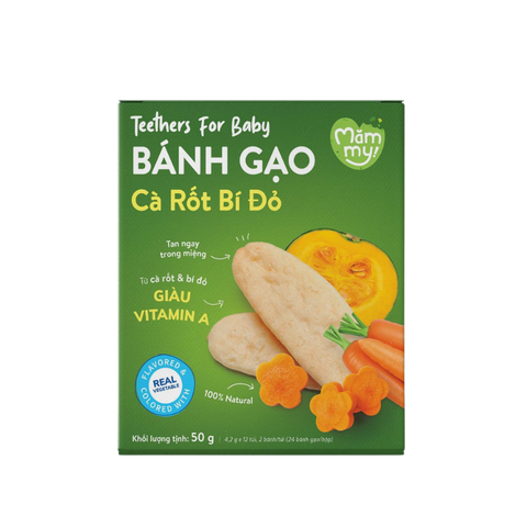 Bánh ăn dặm dẹt Mămmy vị cà rốt bí đỏ