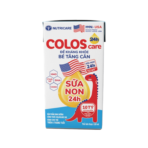 Sữa bột pha sẵn Nutricare Coloscare 24h 110ml (lốc 4 hộp)