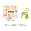 Tã Quần Huggies Skin Perfect Mega Jumbo M-98 (6 - 11 Kg) combo 3 gói tặng bàn đồ chơi đa năng