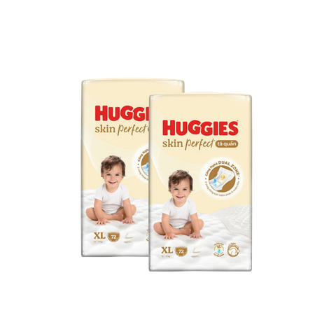 Combo 2 gói Tã Quần Huggies Skin Perfect Mega Jumbo XL-72 (12 - 17 Kg)