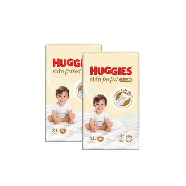 Tã Quần Huggies Skin Perfect Mega Jumbo XL-72 (12 - 17 Kg) combo 3 gói tặng bàn đồ chơi đa năng