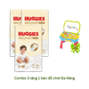 Tã Quần Huggies Skin Perfect Mega Jumbo XL-72 (12 - 17 Kg) combo 3 gói tặng bàn đồ chơi đa năng