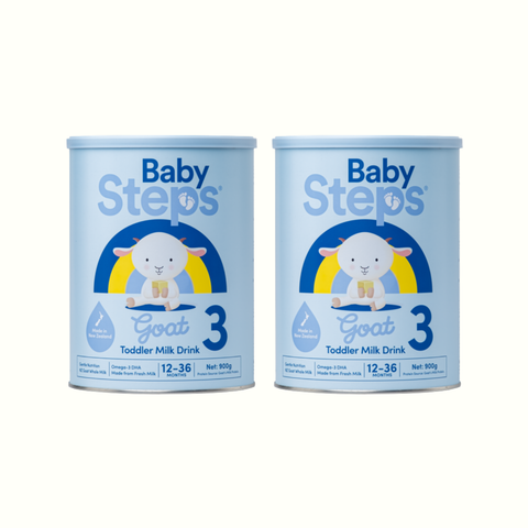 Combo 2 lon Sữa dê Baby Steps số 3 (900g) cho bé từ 12-36 tháng tuổi