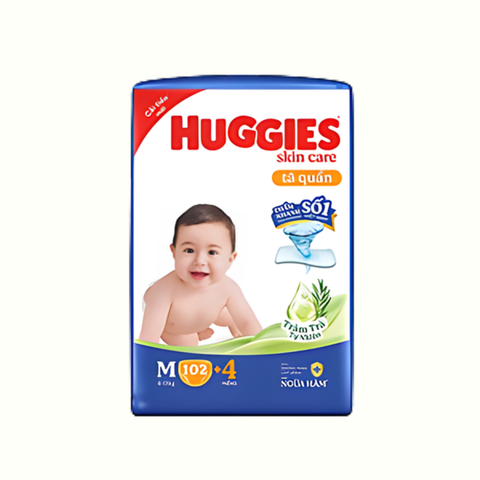 Tã Quần Huggies SkinCare Mega Jumbo M-102 (6 - 11 Kg)