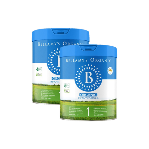 Combo 2 lon Sữa Bellamy’s Organic 8HMO số 1 (800g) cho bé từ 0-6 tháng tuổi