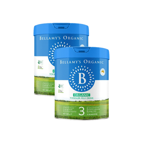 Combo 2 lon Sữa Bellamy’s Organic 8HMO số 3 (800g) cho bé từ 1-3 tuổi