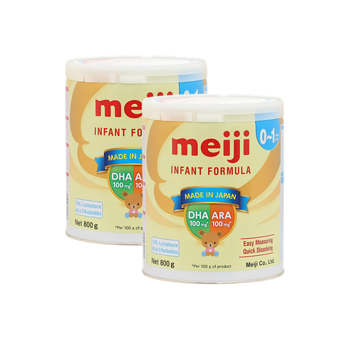 Combo 2 lon Sữa Meiji Nhập khẩu (0-1) - 800g cho bé từ 0-1 tuổi
