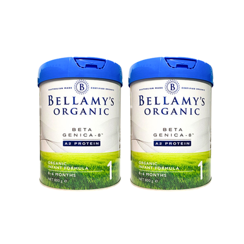 Combo 2 lon Sữa Bellamy’s Organic đạm A2 số 1 (800g) cho bé từ 0-6 tháng tuổi