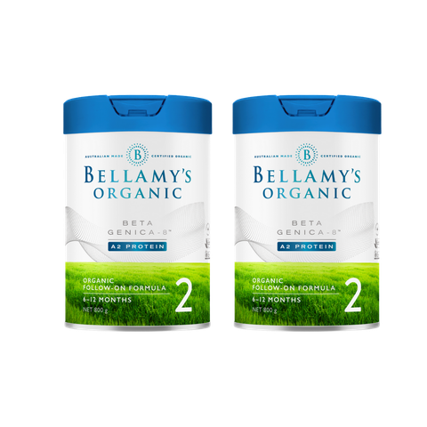 Combo 2 lon Sữa Bellamy’s Organic đạm A2 số 2 (800g) cho bé từ 6-12 tháng tuổi